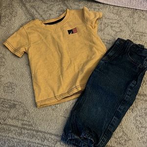 Nautica Toddlers T-shirt and Jeans 24M